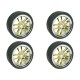 3 RACING 1/10 GOLD COLOR 5 DUAL SPOKE 24MM RIM & TYRE SET