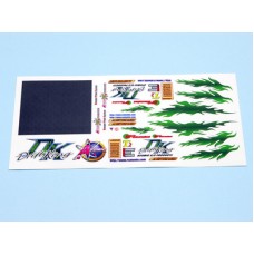 Mini-Car Sticker Sheet (Fire) - Green Y--113-GN