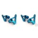 HOT RACING REVO FRONT REAR BLUE ALLOY MULTI MOUNT ROCKER ARM