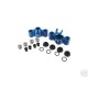 HOT RACING TRAXXAS REVO BLUE ALLOY STEERING KNUCKLE