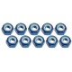 4mm Aluminum Lock Nuts (10 Pcs) - Blue 3RAC-N40/BU