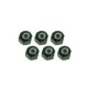 3RAC-N20/BL/V2 2mm Aluminum Lock Nuts (6 Pcs) - Black