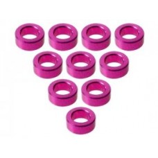 Aluminium M3 Flat Washer M3 x 5 x 2mm  - Pink 3RAC-WF320/5/PK 