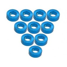 Aluminium M3 Flat Washer 2.0mm (10 Pcs) Light Blue 3RAC-WF320/LB