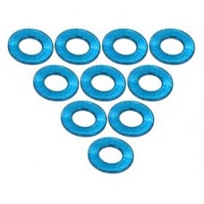 Aluminium M3 Flat Washer 0.5mm (10 Pcs) Light Blue 3RAC-WF305/LB
