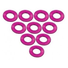 Aluminium M3 Flat Washer 0.5mm (10 Pcs) - Pink 3RAC-WF305/PK
