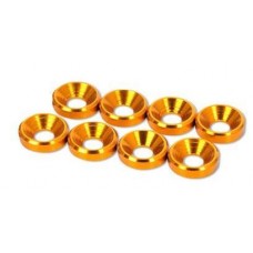 Aluminium M3 Countersink Washer (8 Pcs) Golden RCHW3G