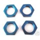 BLUE ALLOY 23MM LOCK NUT REVO LXT HPI SAVAGE TNX