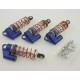 HOT RACING TEAM LOSI MINI LST BLUE ALLOY RESERVOIR SHOCK SET